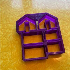 Purple House-Shaped Cookie Cutter